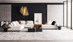 现代简约高级感新中式复古风客厅