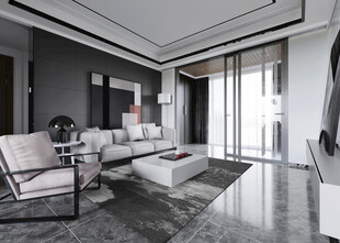 现代简约高级感新中式复古风客厅