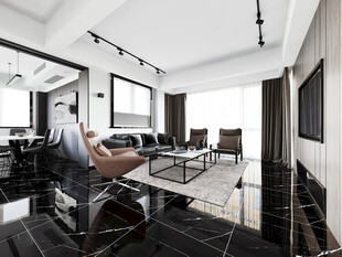 现代简约高级感新中式复古风客厅