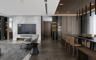 现代简约高级感新中式复古风客厅