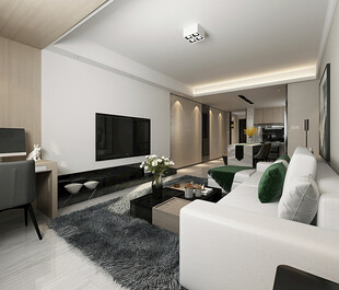 现代简约高级感新中式复古风客厅