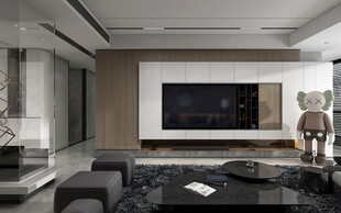 现代简约高级感新中式复古风客厅