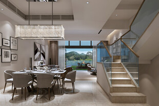 现代简约高级感新中式复古风客厅