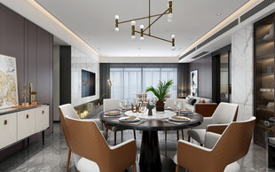 现代简约高级感新中式复古风客厅