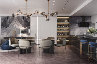 现代简约高级感新中式复古风客厅