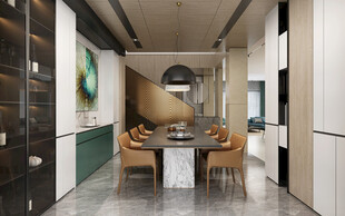 现代简约高级感新中式复古风客厅