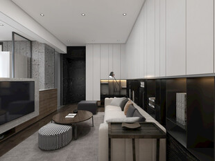 现代简约高级感新中式复古风客厅