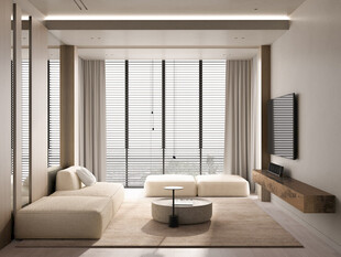 现代简约高级感新中式复古风客厅