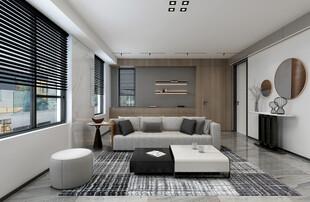 现代简约高级感新中式复古风客厅