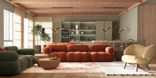 现代简约高级感新中式复古风客厅