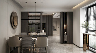 现代简约高级感新中式复古风客厅