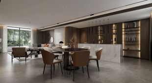 现代简约高级感新中式复古风客厅