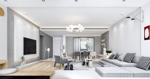 现代简约高级感新中式复古风客厅