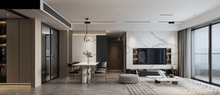 现代简约高级感新中式复古风客厅