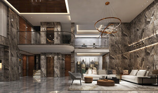 现代简约高级感新中式复古风客厅