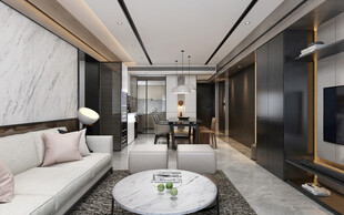 现代简约高级感新中式复古风客厅