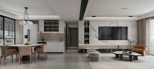 现代简约高级感新中式复古风客厅