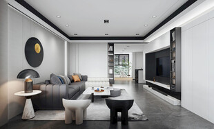 现代简约高级感新中式复古风客厅