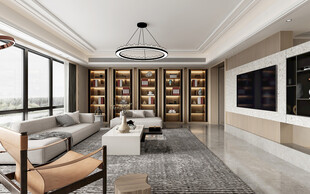 现代简约高级感新中式复古风客厅