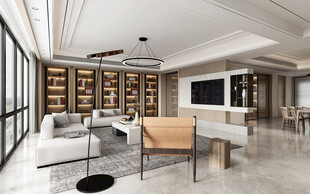 现代简约高级感新中式复古风客厅