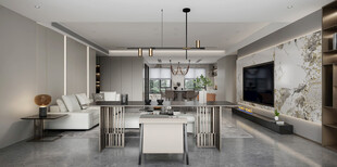 现代简约高级感新中式复古风客厅