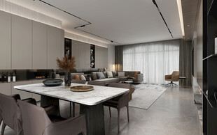 现代简约高级感新中式复古风客厅