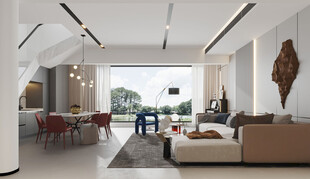 现代简约高级感新中式复古风客厅