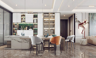 现代简约高级感新中式复古风客厅