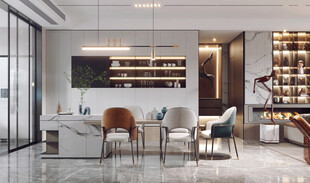 现代简约高级感新中式复古风客厅