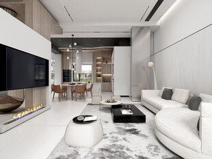 现代简约高级感新中式复古风客厅