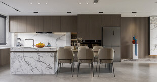 现代简约高级感新中式复古风客厅