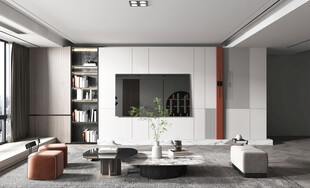 现代简约高级感新中式复古风客厅