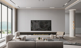 现代简约高级感新中式复古风客厅