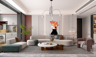 现代简约高级感新中式复古风客厅