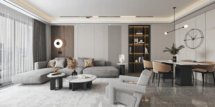 现代简约高级感新中式复古风客厅