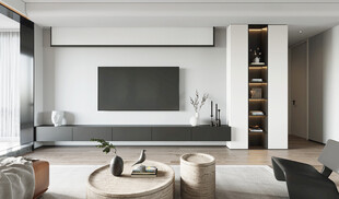 现代简约高级感新中式复古风客厅