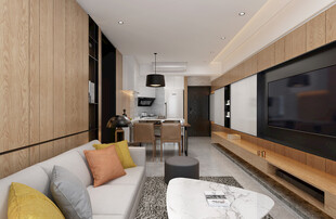 现代简约高级感新中式复古风客厅