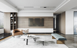 现代简约高级感新中式复古风客厅