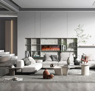 现代简约高级感新中式复古风客厅