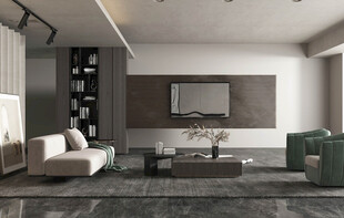 现代简约高级感新中式复古风客厅