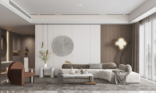 现代简约高级感新中式复古风客厅