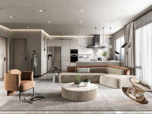 现代简约高级感新中式复古风客厅