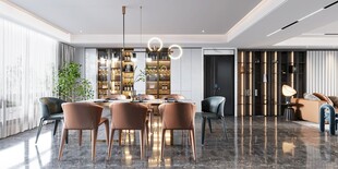 现代简约高级感新中式复古风客厅