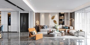 现代简约高级感新中式复古风客厅