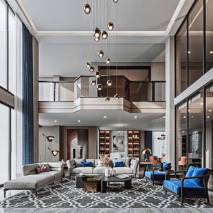 现代简约高级感新中式复古风客厅