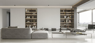 现代简约高级感新中式复古风客厅