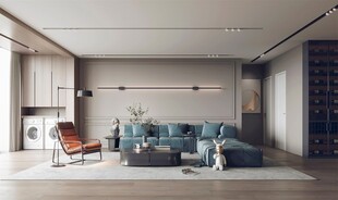 现代简约高级感新中式复古风客厅