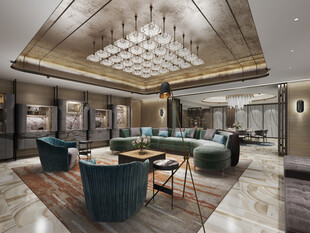 现代简约高级感新中式复古风客厅