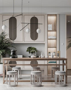 现代简约高级感新中式复古风客厅