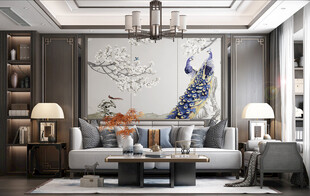 现代简约高级感新中式复古风客厅